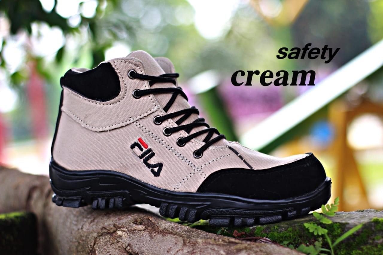 Sepatu Delta Bootrs Safety Fila Pria Sepatu tracking hiking touring kerja lapangan proyek dinas PDL PDH boot ujung besi casual sneakers sepatu boots murah