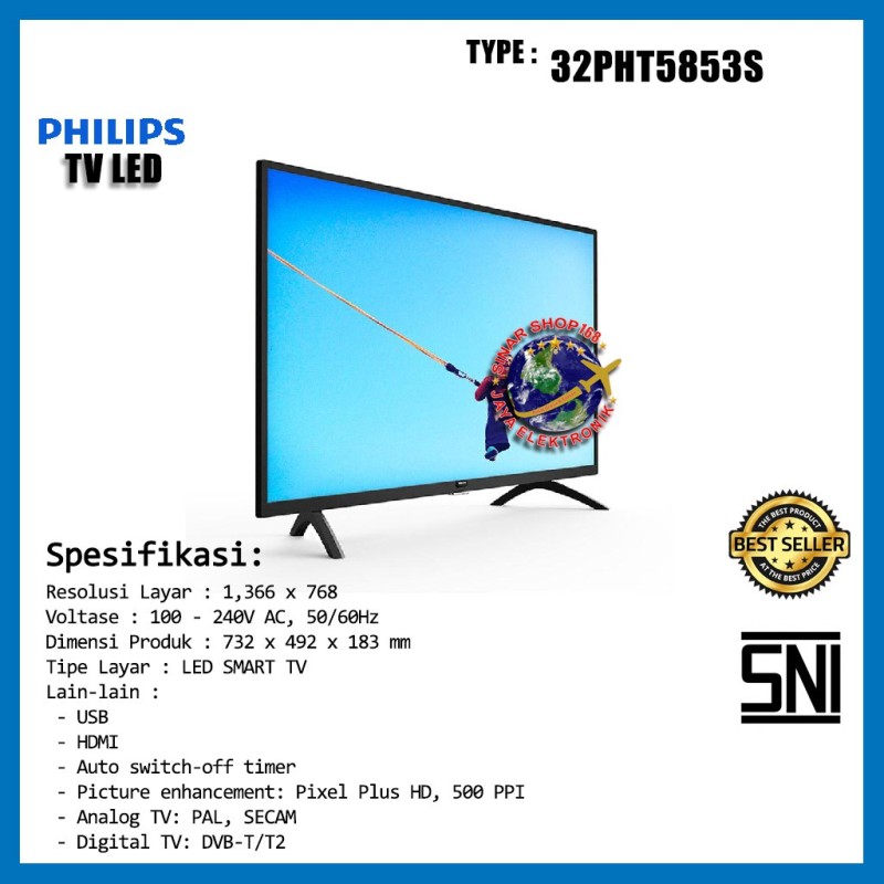 Philips LED SMART TV 32PHT5853S