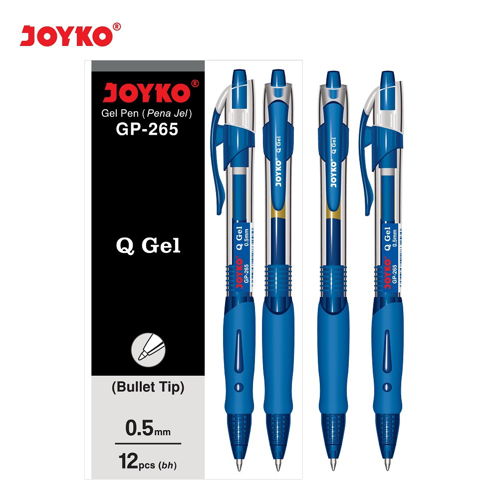 [ PACK ] Pulpen / Ballpoint Gel 05 mm - Joyko GP-265 / GP-265NT Q3 Gel MURAH