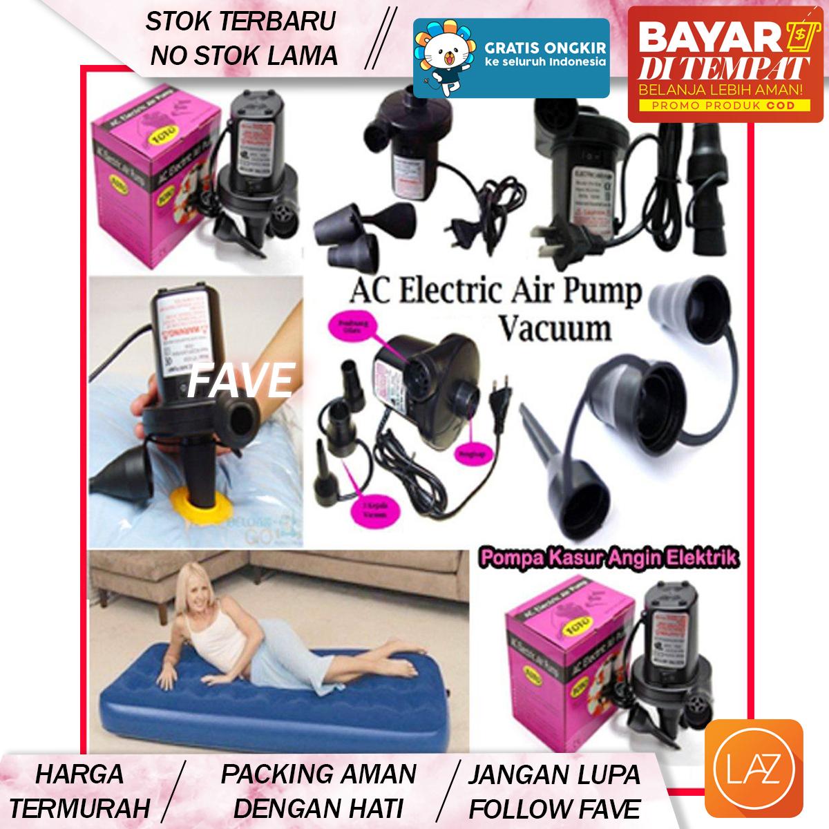 Fave COD - TOTO Pompa Angin Elektrik 2 IN 1 / Ac Air Pump Vacuum and Blow / Pompa Udara Elektrik / Listrik Kasur Angin / Vakum Elektrik - Fave / A80
