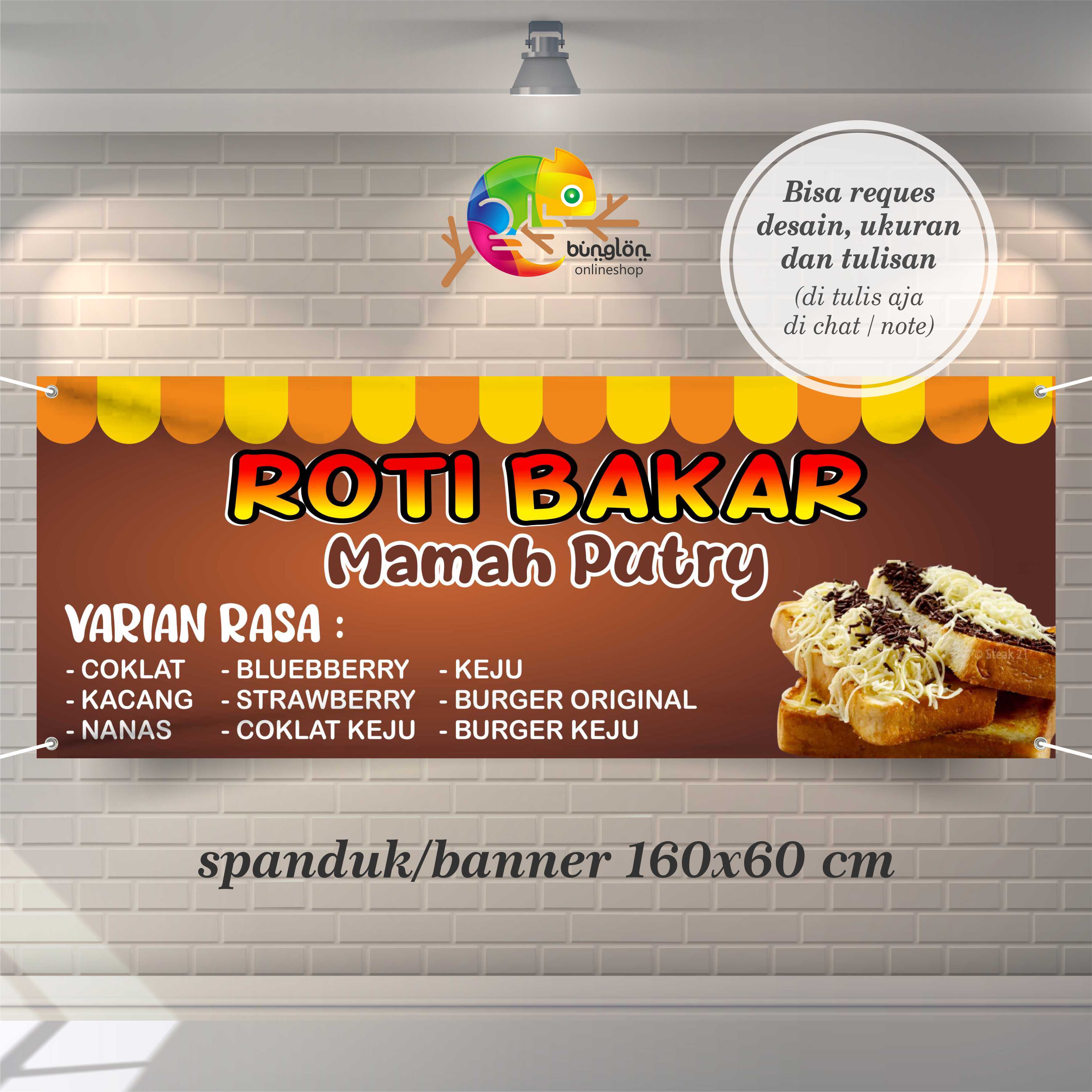 160x60 Spanduk Banner Roti Bakar Spanduk Martabak Lazada Indonesia