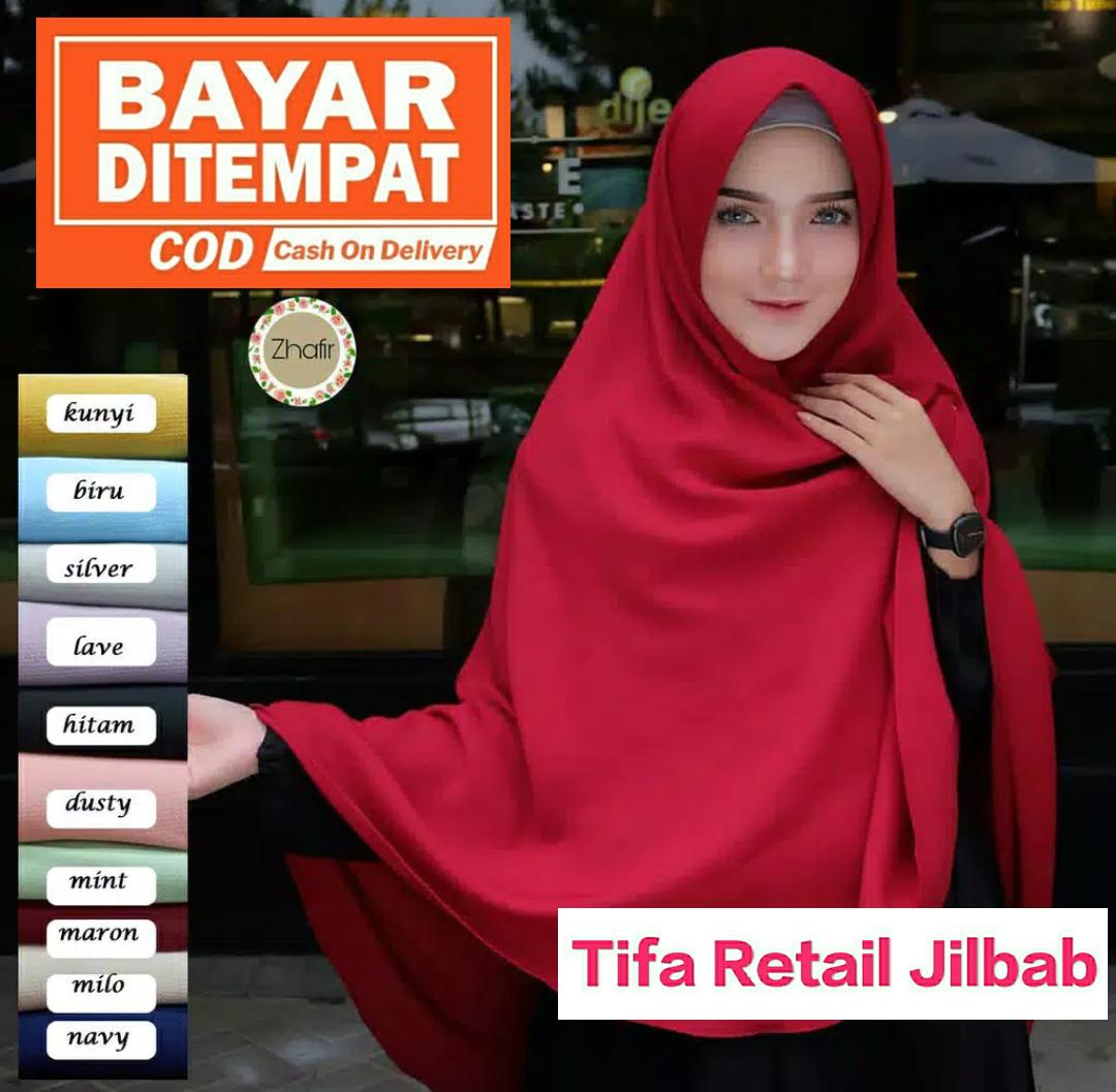 Jilbab Khimar Pinguin Belah Tengah Best Quality