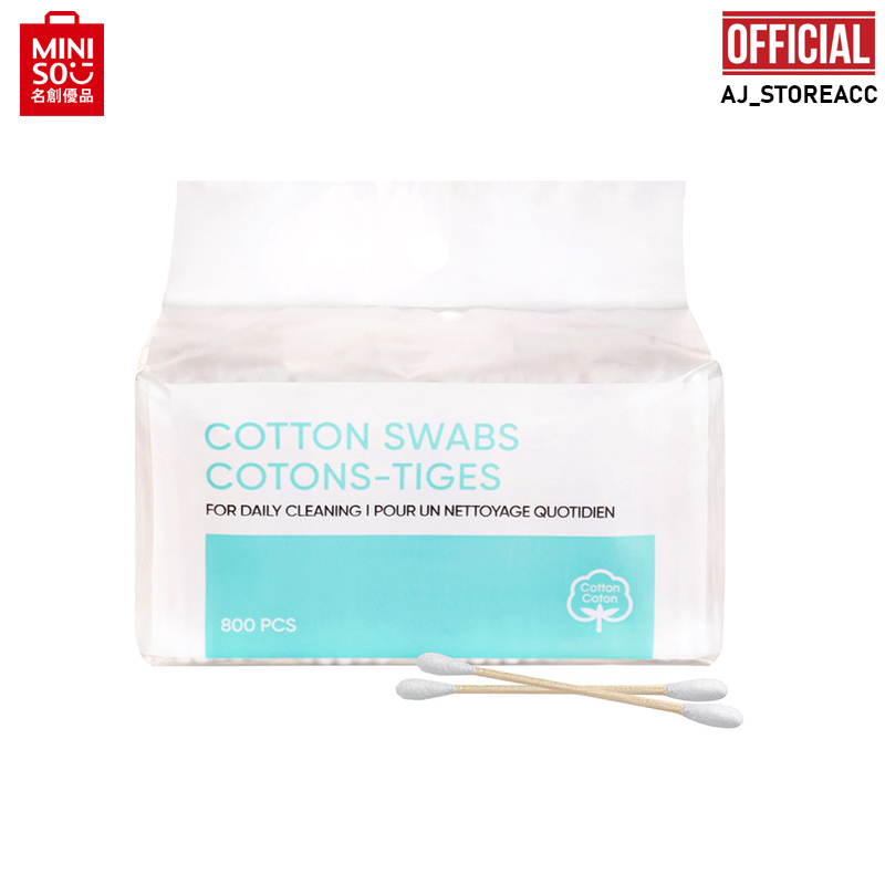 MINISO COTTON PADS (FACIAL, COMBINATION OF THICK & THIN) & COTTON SWABS