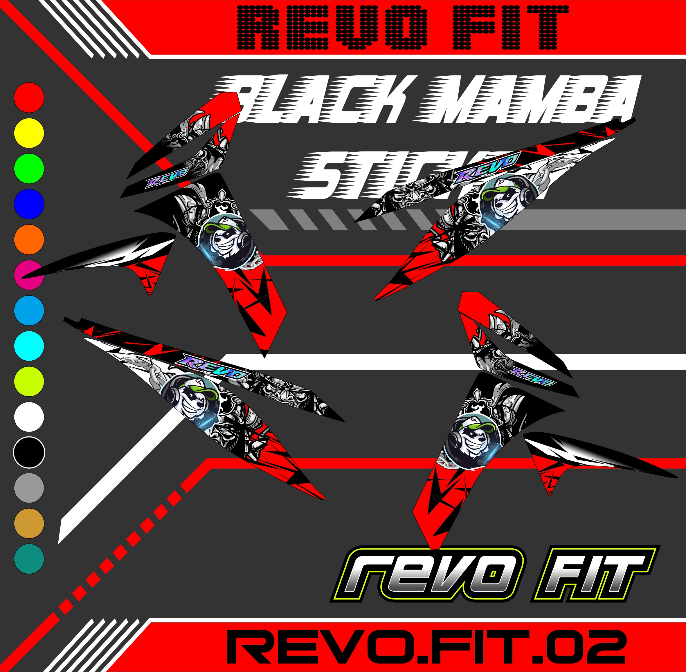 Striping Sticker Revo fit RODE RACE - Stiker Lis Variasi REVO FIT ...