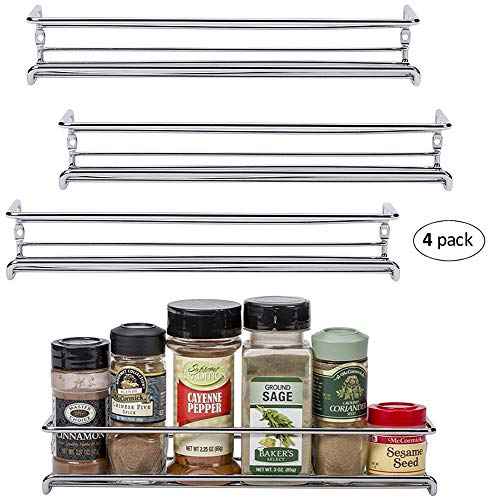 Unum Chrome Wall Mount Cabinet Door Spice Rack X4 Lazada Indonesia