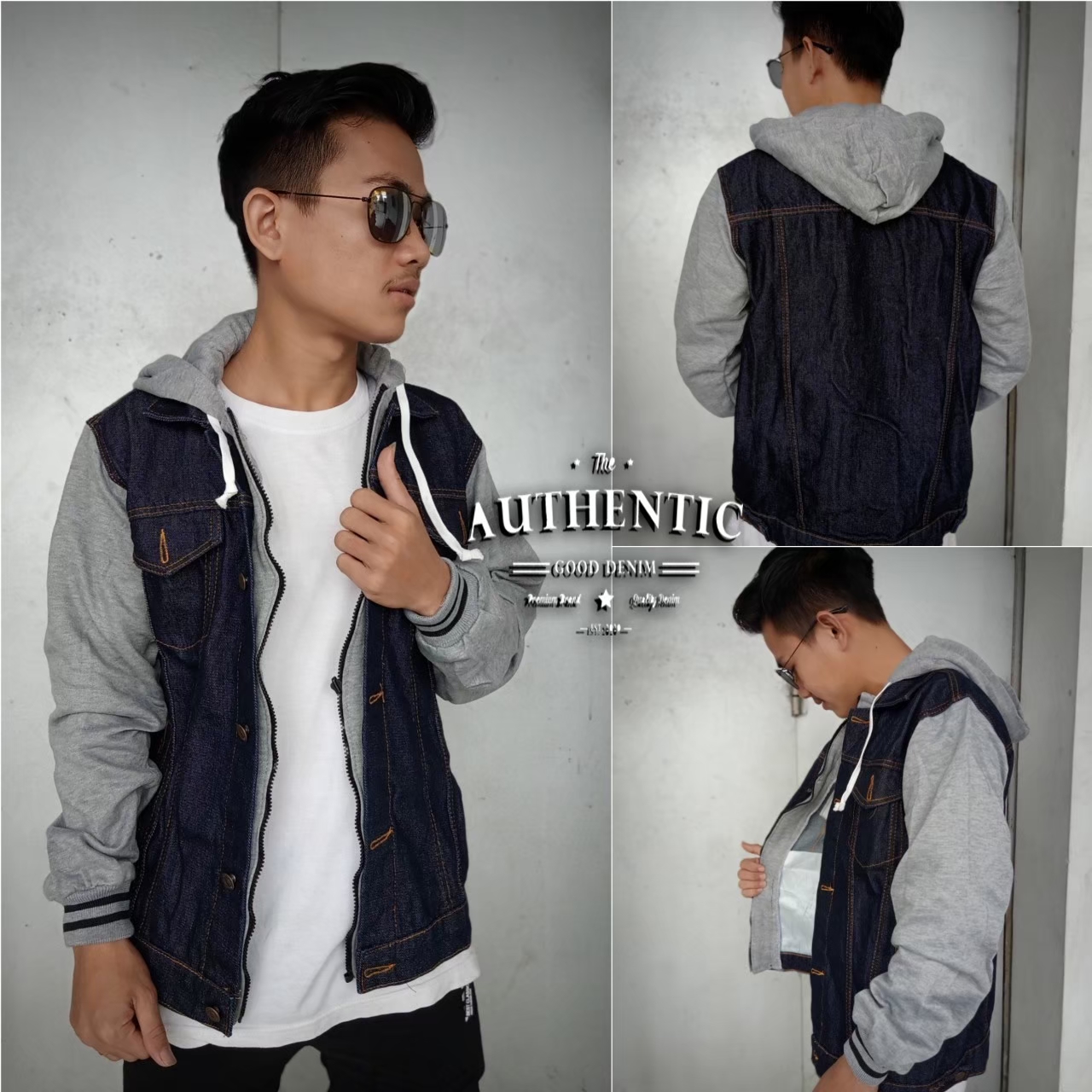 Jual Jaket Levis Kombinasi Hoodie 