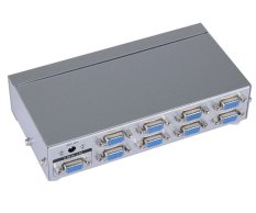 8 Port VGA Splitter Box 1 In 8 Out Distributor 8 Monitor Menampilkan Gambar Yang Sama Serentak Resolusi Tinggi MT-VIKI Maituo 2508