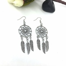 1 Pair Fashion Wanita Lady Dreamcatcher Ear Stud Anting Emas-Intl