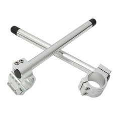 1 Pair untuk 41 Mm Garpu Tabung Klip Aluminium-Pada Pegangan Bar Biasa Setang (Perak)-Intl