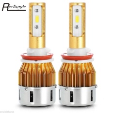1 Pair Persegi Panjang T23904 40 W H8 4800LM Mobil LED Lampu 6000 K Cahaya Putih-Intl