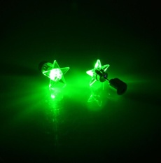 1 Pair/2 Pcs Fashion Dance Party Aksesoris LED Light Up Bling Ear STUDS Earring-Intl