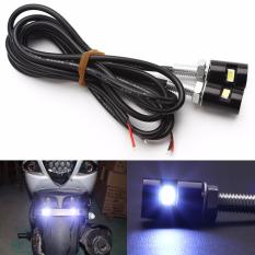 1 Pasang (2 Pcs) Lampu LED Mobil / Motor / License Plate Black Screw 1 SMD 5630 - White
