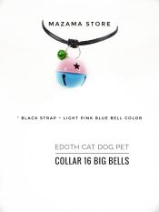 1 pc EDOTH Cat Dog Pet Collar 16 Big Bells Light Pink & Blue Bells Colors / Kalung Kucing Anjing / Aksesoris Kucing Anjing / Aksesoris Hewan / Kucing / Anjing / Tali Leher / Pet Accessories / Dog Cat Collar