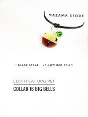 1 Pcs EDOTH Cat Dog Pet Collar 16 Big Bells Yellow & Red Bells Colors / Kalung Kucing / Kalung Anjing / Aksesoris Kucing Anjing / Aksesoris Hewan / Kucing / Anjing / Tali Leher / Pet Accessories / Dog Cat Collar