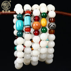10 Mm Modis Benih Asli Giok Putih Manik-manik Budha Gelang Tasbih Gelang Manik