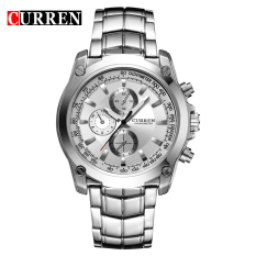 [100% Asli] CURREN Merek Mewah Jam Tangan Pria Stainless Steel Arloji Bisnis Casual Watch QUARTZ Watches 8025