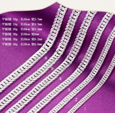 100 Cari S990 Kaki Perak Datar Panel Kalung Pria dan Wanita Pribadi Gaya Menara Gram Horsewhip Kalung 99 Murni Perak Datar Bahkan Rantai Koboi Rantai-Internasional