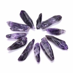 100g Alami Ungu Amethyst Point Quartz Crystal Batu Kasar Spesimen Penyembuhan-Intl