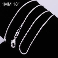 100 Pcs C008-16 Jual Hot Fashion Kalung Rantai Ular Perak-Intl