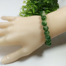Nanjing khusus batu batu akik gelang spesifikasi 10mm gelang hijau batu akik Perhiasan ulang tahun hadiah