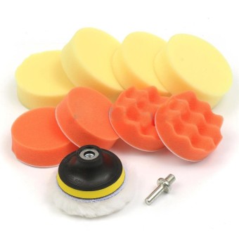 Pencarian Termurah 10 Pcs 3 "Polishing Pad + Buffer Set dengan Bor Adaptor untuk Mobil