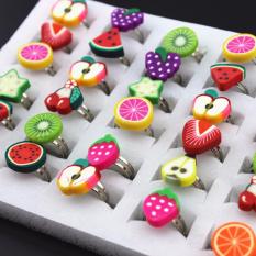 10 Pcs Kartun Buah Jari Cincin untuk Anak-anak Anak-anak Remaja Lelaki Perempuan-Intl
