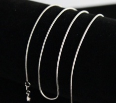 10 Pcs Hot Mens Womens Jual Perhiasan Perak Kalung Rantai Ular 20 Inch-Intl