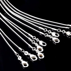 10X Hot Pria Wanita Jual Perhiasan Perak Rantai Kalung Ular 18 Inch-Intl