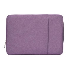 11.6 Inch Universal Fashion Lembut Laptop Tas Denim Portable Zipper Notebook Laptop Case Pouch untuk MacBook Air, lenovo dan Laptop Lainnya, Ukuran: 32.2X21.8X2 Cm (ungu)-Intl