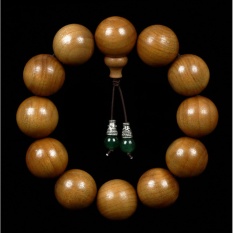 12 Beads 20mm Natural Fashion Charm Ebony Buddha Cendana Wood Prayer Bead Mala Unisex Pria Wanita