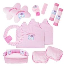 12 in 1 Aksesoris Mobil Bantal Mobil Hello Kitty Pink Sarung Jok Seat Belt Tempat Tissue Kepala Leher Sabuk Pengaman Asesoris Mobil Avanza Xpander Calya Innova Gran Max Pick Up Brio Satya Sigra Xenia Rush Carry Ertiga HR-V Ayla Terios Agya Ignis Mobilio