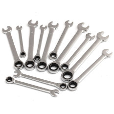 12 buah kunci pas kunci pengikat kotak cincin Set Kit 8-19 mm alat mekanik bengkel mobil - Internasional