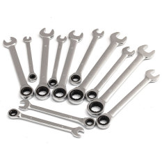 12 buah kunci pas kunci pengikat kotak cincin Set Kit 8-19 mm alat mekanik bengkel mobil - Internasional