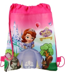 12 Pcs Hot Princess Sofia Cartoon Kids Kolor Dicetak Ransel Belanja Pantai School Traveling Shoulder Bags 34*27 Cm -Intl