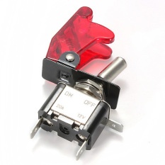 12 V 20A Mobil Otomatis Penutup LED SPST Atur Saklar Rocker Kontrol Pada/Off (Merah)-Intl
