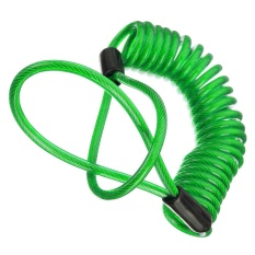 150 Cm Alarm Disc Kunci Keamanan Anti Pencuri Tas Roda Sepeda Motor Disc Brake dan Spring Pengingat Green Kabel-Intl