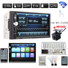 17.78 Cm HD Bluetooth Stereo Radio Mobil Dalam Garis Layar Sentuh 2 DIN FM MP5 Player + 420 Saluran TV Kamera Infra Merah