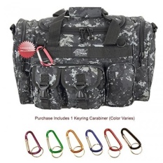 18 Inch Urban Camo Duffel Duffle Molle Taktis Dibawa Di Bahu Tas + Kunci Lingkaran Carabiner-Internasional