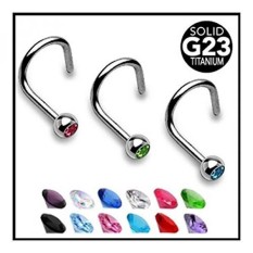18G Kelas 23 Titanium Padat Hidung Sekrup dengan 2 Mm Press Sesuai Gem-Terjual Secara Individu (Bening) -Internasional