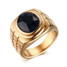 18 K Emas Plating Hitam/Hijau/Biru CZ Diamond Cincin Vintage Pernikahan Cincin untuk Pria Wanita Fashion Perhiasan Ukuran: 8-12-Intl