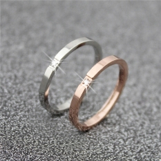 18 K Jepang atau Korea Selatan Perempuan Emas Mawar Emas Sepuhan Berwarna Cincin Bertatah Berlian Cincin
