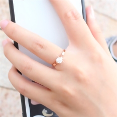 18K Jepang dan Korea Selatan perempuan titanium baja berlapis cincin berlian cincin OT571OTAATVDTIANID-67397001 Taobao