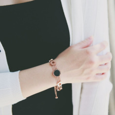 Gelang Emas Wanita Lapis Titanium Dua Lapis Gaya Korea