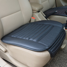 1 PC Kursi Depan Leather Car Seat Cushion Car Seat Arang Bambu Single Empat Musim Umum Kursi The Car He Lentur Mobil Kursi Covers (Hitam) -Intl