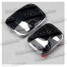 1pcs - Ukuran 7,3x6,2 - Emblem Logo Honda Hitam Depan Belakang Grill Gril Mobil Metal Sticker Stiker Kap Mesin Bemper Bumper Depan Belakang Freed HRV BRV CRV Civic Jazz Brio Accord Mobilio City Oddysey Accord Emblem Honda Black