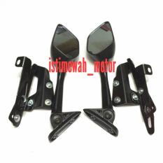 1set spion carbon panjang bisa lipat model R25+breket serpo+baut anti jebol 4biji buat pasang ke N max tidak usah bor bodi tinggal pasang aja PNP