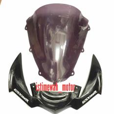 1SET WINGLET DAN VISOR SUZUKI GSX 150R HITAM