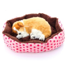 1X Musim Dingin Hangat Octagon Bentuk Anjing Peliharaan Tempat Tidur Lembut Empuk Dot Desain Kandang Hewan Peliharaan dengan Removable Alas Hewan Peliharaan (Acak Warna)-Intl