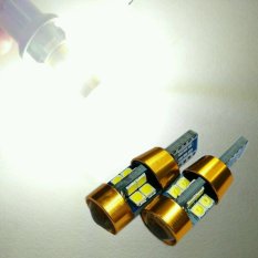 2 Buah Lampu Led Motor Mobil Senja Sein Sen Lensa Proyektor ASTRO 19 Titik 3030 T10 W5W ARSYLED - Putih
