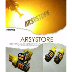2 Biji Lampu Led Motor Mobil T10 Senja Sein Sen 11 Titik 7020 Super Bright Arsystore ARSY - Kuning Amber